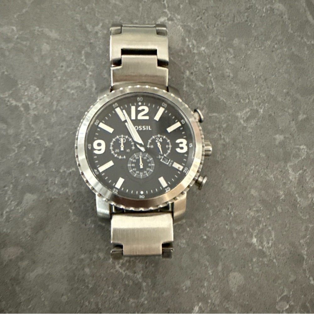 Fossil Silver Chronograph Watch